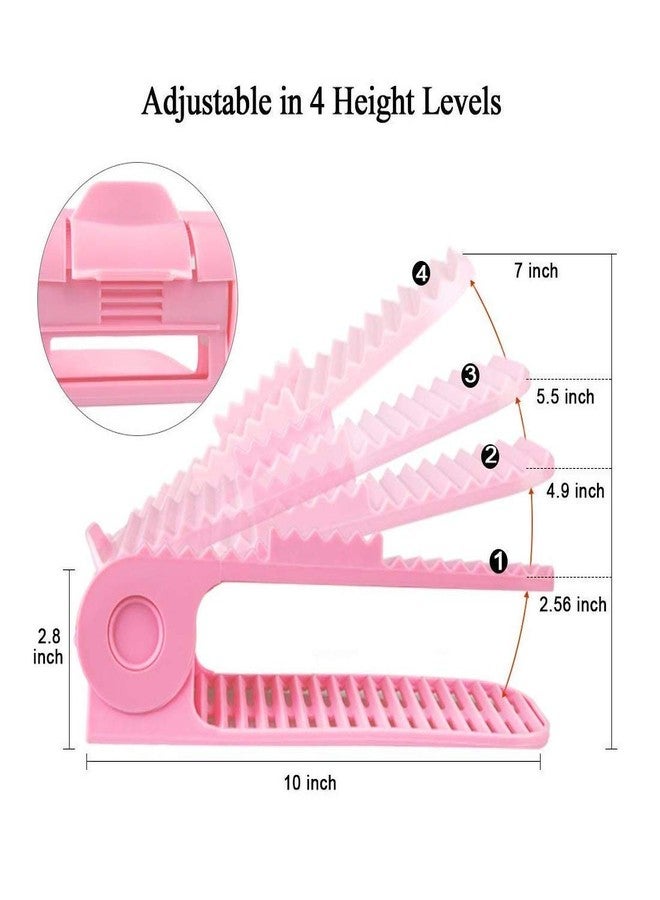 RRJ Adjustable Shoe Slots Organizer-Shoe Storage Rack Space Saver Rack Holder Set of 2 - Image 2